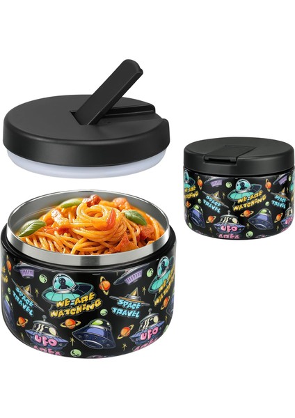 ， 12 Oz Yalıtımlı Vakumlu Gıda Kavanoz, Sıcak Yemek Için Geçmeli Kapaklı Geniş Ağızlı Çorba Kavanoz Çocuk Sızdırmaz Paslanmaz Çelik Öğle Yemeği Konteyneri (Pembe At) (Yurt Dışından)