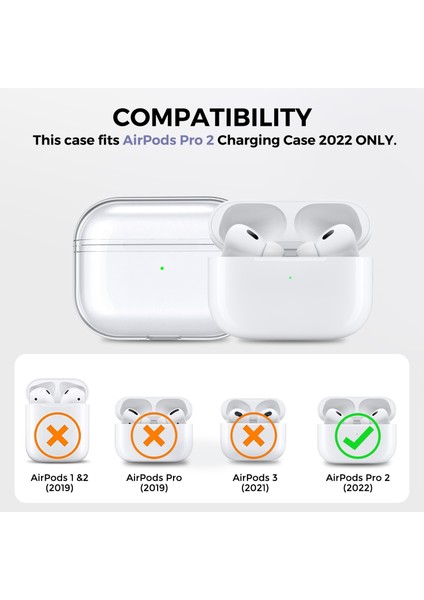 Apple Airpods Pro 2 için Şeffaf Tpu Kutusu tooth El Kayışı İle Çizilmez Şeffaf Kulaklık Kılıfı (Yurt Dışından) fiyatları