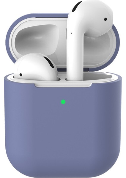 Apple Airpods için Kablosuz Şarj Lı Yumuşak Silikon 2019 Koyu Kulaklık Kılıfı (Yurt Dışından)