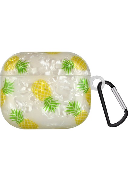 Apple Airpods 3 için Anti Sonbahar Kutusu, Desen Baskılı Imd Kabuk Tahıl Tpu Koruyucusu Kanca Ananas Kulaklık Kılıfı (Yurt Dışından)