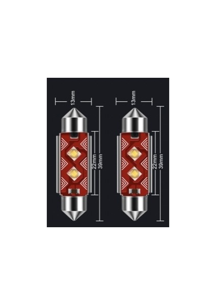 Led Ampul 12V-24V Sofit Canbus 39Mm 2Smd Beyaz
