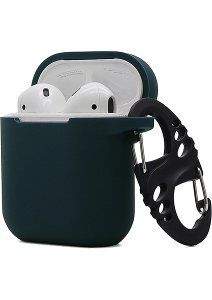 Apple Airpods için 2016 2019 Airpods Kablosuz 2019 2.5Mm Kalınlaştırılmış Silikon Koruyucu 8 Şekilli Tokalı Koyu Kulaklık Kılıfı (Yurt Dışından)