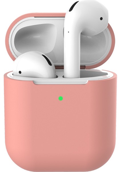 Apple Airpods için Kablosuz Şarj Lı Yumuşak Silikon 2019 Koyu Kulaklık Kılıfı (Yurt Dışından)