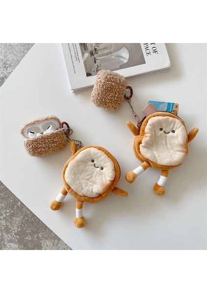 Apple Airpods için Ile 2016 2019 Airpods İle Kablosuz 2019 Fluff Tpu Anti Damla İle Karikatür Tost Cüzdanı Kulaklık Kılıfı (Yurt Dışından) fiyatları