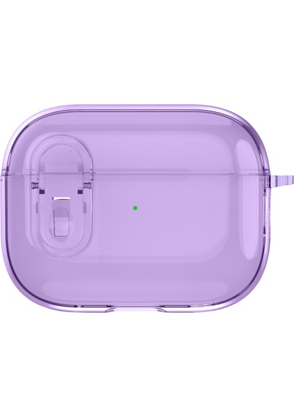 Apple Airpods Pro için tooth Pc+Tpu Asılı Tokalı Kristal Şeffaf Kulaklık Kılıfı (Yurt Dışından)