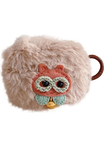 Airpods Pro 2 için Karikatür Baykuş Yumuşak Peluş tooth Toka İle Anti Damla Kulaklık Kılıfı (Yurt Dışından)