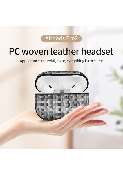 Airpods Pro Gen 2 Usb C Pro 2 Dokuma Doku Pu Deri + Pc Damla Korumalı tooth Koruyucu Seagrass Kulaklık Kılıfı (Yurt Dışından) fiyatları