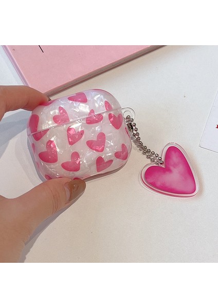 Apple Airpods 3 için Şık Kalp Desenli Tpu Koruyucu Kolye Gül Kulaklık Kılıfı (Yurt Dışından) fiyatları