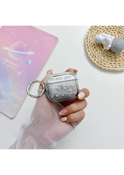 Apple Airpods 3 için tooth Pc Koruyucu Sevimli Glitter Anti Damla Kulaklık Kılıfı (Yurt Dışından)