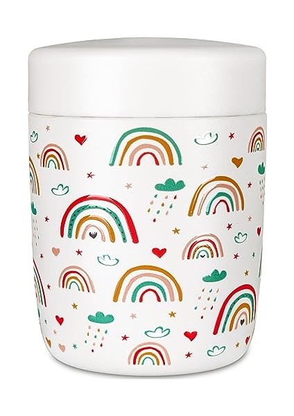 ， Oz Paslanmaz Çelik Vakum Yalıtımlı Çocuk Mama Kavanozu - Sıcak ve Soğuk Yemek Çorba Yalıtımlı Kavanoz - Turkuaz Dinozor (Yurt Dışından)