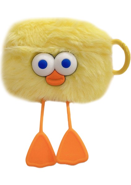 Apple Airpods Pro 2 için Kutusu Karikatür Ördek Kabarık Halka Toka Ördek Ayakları Kulaklık Kılıfı (Yurt Dışından)