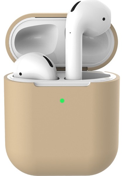 Apple Airpods için Kablosuz Şarj Lı Yumuşak Silikon 2019 Kulaklık Kılıfı (Yurt Dışından)