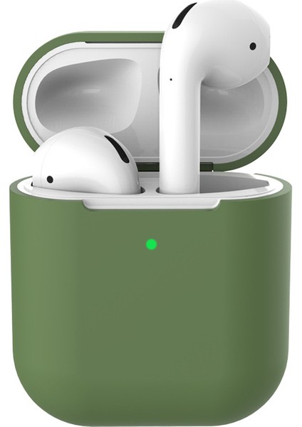 Apple Airpods için Kablosuz Yumuşak Silikon 2019 Koyu Kulaklık Kılıfı (Yurt Dışından)