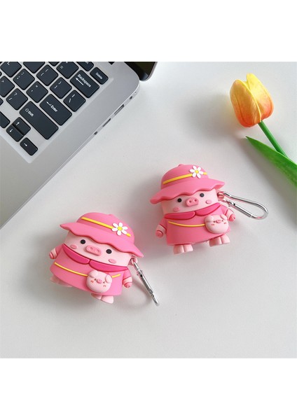 Apple Airpods için 3 Piggy Şapka Tamlı Silikon Tam Vücut Koruma Kanca İle Kulaklık Kılıfı (Yurt Dışından) fiyatları