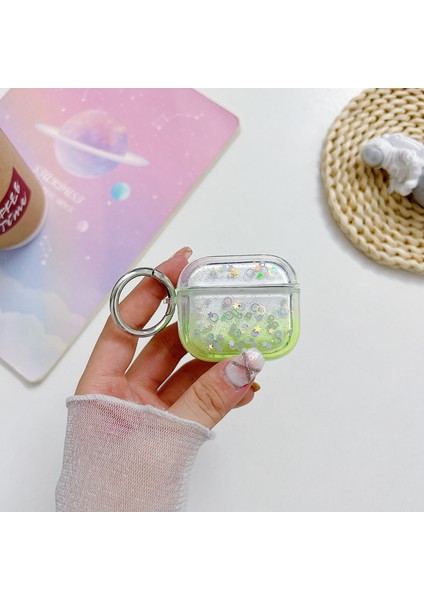 Apple Airpods 3 için tooth Pc Koruyucu Sevimli Glitter Anti Damla Kulaklık Kılıfı (Yurt Dışından)