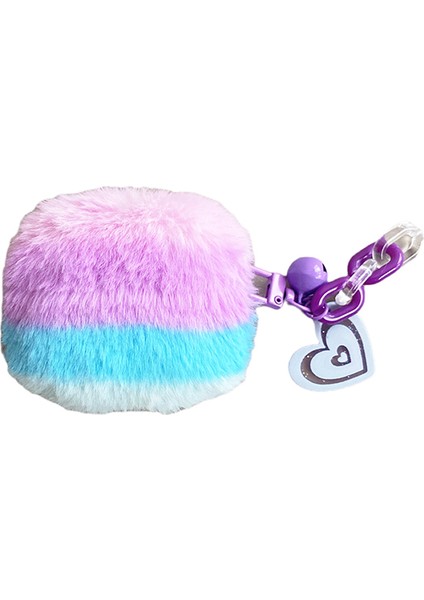 Apple Airpods için 3 Renk Ekleme Yumuşak Peluş tooth Anti Damla Koruyucu İle Kalp Kolye Kulaklık Kılıfı (Yurt Dışından)