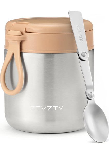 Sıcak Yemek Çocuklar Yalıtımlı Bardak 15.6 Oz Çorba Yalıtımlı Gıda Kavanoz Geniş Ağızlı Paslanmaz Çelik Yalıtımlı Öğle Yemeği Kabı Katlanır Kaşıkla (Yurt Dışından)