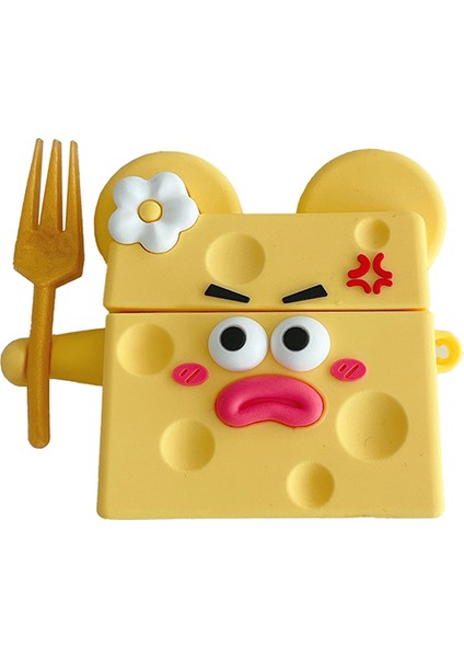 Apple Airpods Pro Silikon Komik Peynir Tam tooth Koruyucu için Kulaklık Kılıfı (Yurt Dışından)