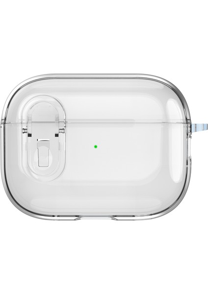 Airpods Pro 2 için Temizle Pc + Tpu Asılı Toka İle tooth Şeffaf Kulaklık Kılıfı (Yurt Dışından)