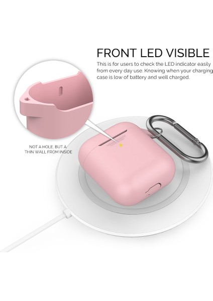 Airpods için 2016 2019 Airpods Kablosuz 2019 Toz Önleyici Fiş Tamı Kancalı Bölünebilir Silikon Kulaklık Kılıfı (Yurt Dışından) fiyatları