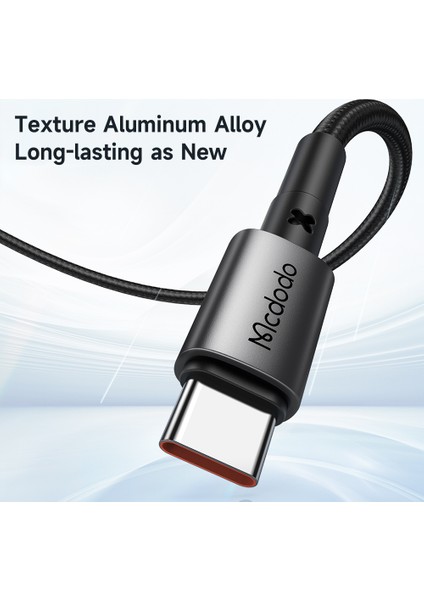iPhone 15 Serisi Için Mdd 1,2m 6A Usb'den Type-C'ye Veri Kablosu Akıllı Telefon Için USB 100W Hızlı Şarj Kablosu (Siyah) (Yurt Dışından)