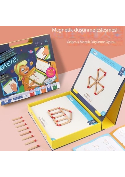 Content dolls Çocuk Ahşap Manyetik Düşünme Maçları Oyunu Çocukların Geometrik Düşünme (Yurt Dışından)