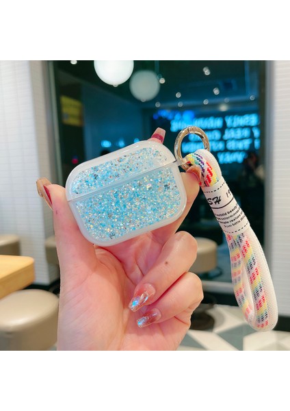 Apple Airpods Pro için El Kayışı İle Glitter Tpu Tutucu Kulaklık Kılıfı (Yurt Dışından) fiyatları