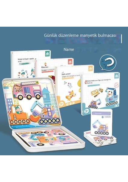 Content dolls Manyetik Çıkartmalar Trafik Hayvan Bulmaca Çocuk Erken Eğitim Demir Kutu Manyetik Bulmaca Yeni Yıl Hediye Oyuncak (Yurt Dışından)