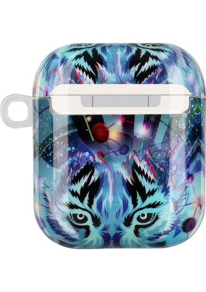 Apple Airpods için 2016 2019 Airpods Kablosuz 2019 Tpu Imd Desen Baskı Kordonlu Kurtlu Koruyucu Kulaklık Kılıfı (Yurt Dışından) fiyatları