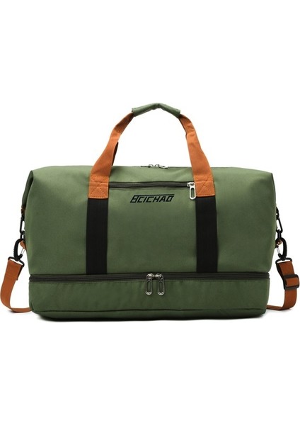 Islak ve Kuru Ayırma Eğlence Seyahat Çantası Spor Çantası Hafif Kadın Büyük Kapasiteli Yoga Eğitim Çantası (Yurt Dışından)