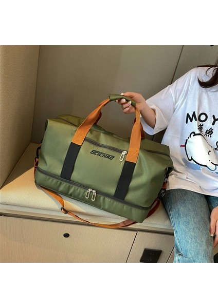 Islak ve Kuru Ayırma Eğlence Seyahat Çantası Spor Çantası Hafif Kadın Büyük Kapasiteli Yoga Eğitim Çantası (Yurt Dışından) fırsatları