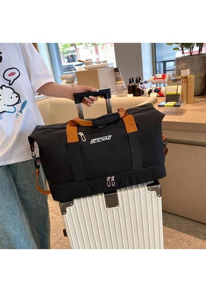 Islak ve Kuru Ayırma Eğlence Seyahat Çantası Spor Çantası Hafif Kadın Büyük Kapasiteli Yoga Eğitim Çantası (Yurt Dışından) indirimleri