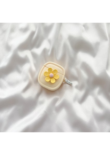 Apple Airpods için Silikon 2016 2019 Kablosuz 2019 Airpods Tokalı Çiçek Desenli Bej Kulaklık Kılıfı (Yurt Dışından) fiyatları