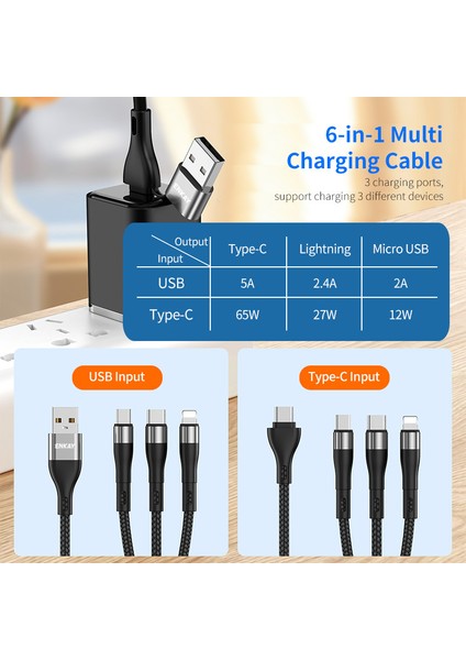 1,3 M Usb/type-C-Ip/type-C/mikro USB 5A LED Göstergeli Hızlı Şarj Veri Kablosu, Naylon Örgülü-Yeşil (Yurt Dışından)