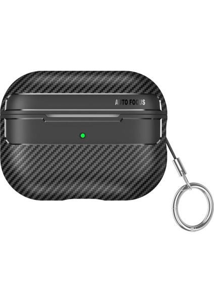 Airpods Pro 2 için Tpu Anti Çizik Anti Damla Karbon Fiber Doku tooth Koruyucu Kulaklık Kılıfı (Yurt Dışından)