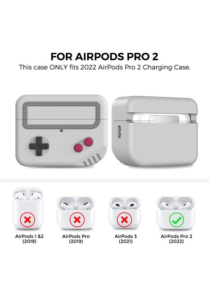 Forestl Digital Airpods Pro 2 için Ayrılmış Tam Silikon Çizilmez Koruyucu Oyun Konsolu Şekli Kol Kulaklık Kılıfı (Yurt Dışından)