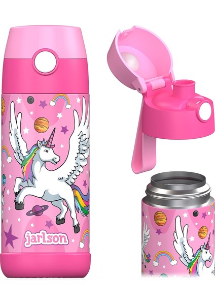 Çocuk Su Şişesi Yalıtımlı Paslanmaz Çelik Su Şişesi Bpa Içermez Sızdırmaz Okullar ve Anaokulları Için Bardak Kapaklı Çocuk Şişesi (350ML) (Yurt Dışından) modelleri