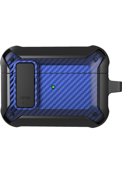 Karbon Fiber Doku Geçmeli Tamı Kablosuz Tpu + Pc Airpods Pro Stil 7 için Koruyucu Kulaklık Kılıfı (Yurt Dışından)