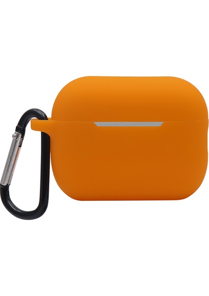 Airpods Pro 2 için Yumuşak Silikon Koruyucu Toz Geçirmez Kulak Tomurcuk İle Anti Kayıp Toka Turuncu Kulaklık Kılıfı (Yurt Dışından)