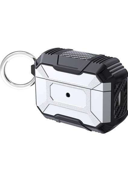 Airpods Pro 2 için Sert Pc + Tpu Çizilmeye Dayanıklı Anti Kayıp Karabina İle Kaybolmayan Kulaklık Kılıfı (Yurt Dışından)