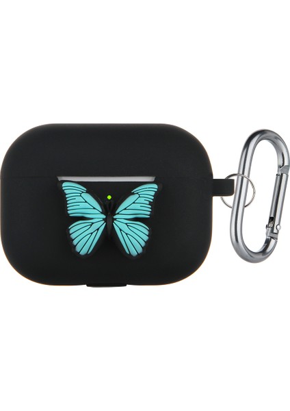 Kelebek Dekor Silikon Koruyucu Aksesuarları Apple Airpods Pro Kulaklık Kılıfı (Yurt Dışından)