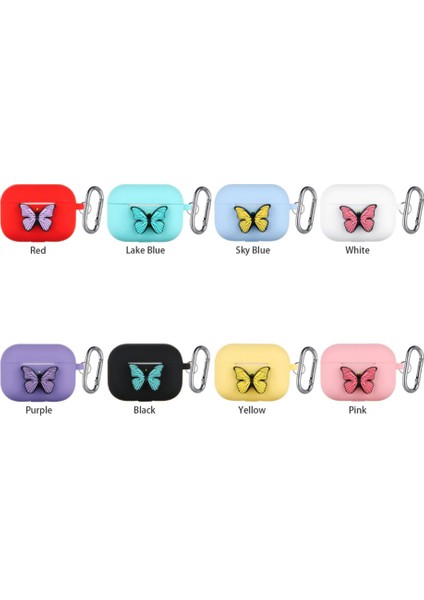 Kelebek Dekor Silikon Koruyucu Aksesuarları Apple Airpods Pro Kulaklık Kılıfı (Yurt Dışından) fiyatları