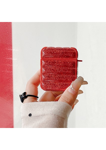 Airpods için 2016 2019 Airpods Kablosuz 2019 Parıltılı Lı Aşağı Ceket Tamlı Taşıma Çantası Kulaklık Kılıfı (Yurt Dışından) fiyatları