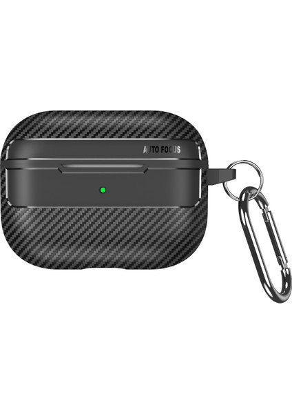 Apple Airpods Pro için Şık Karbon Fiber Tpu Çizilmez tooth Tam Vücut Koruma Kol Kulaklık Kılıfı (Yurt Dışından)