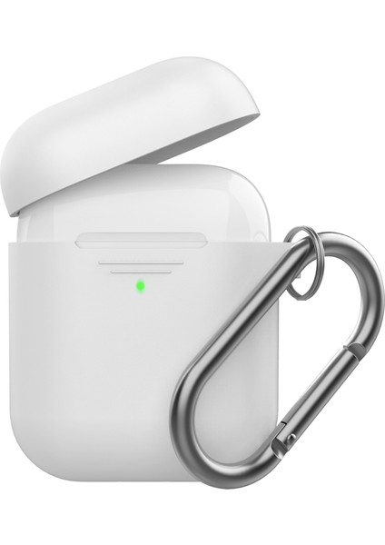 Airpods için 2016 2019 Airpods Kablosuz 2019 Toz Önleyici Fiş Tamı Kancalı Bölünebilir Silikon Kulaklık Kılıfı (Yurt Dışından)