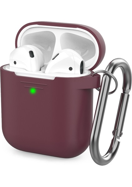 Apple Airpods için 2016 2019 Airpods Kablosuz 2019 Silikon Darbeye Dayanıklı Şarap Sı Kulaklık Kılıfı (Yurt Dışından)