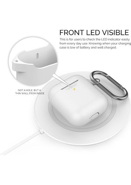 Airpods için 2016 2019 Airpods Kablosuz 2019 Toz Önleyici Fiş Tamı Kancalı Bölünebilir Silikon Kulaklık Kılıfı (Yurt Dışından) fiyatları