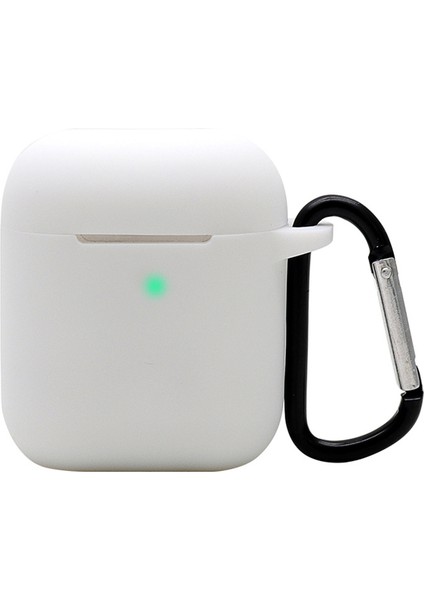 Apple Airpods için Silikon Şarj Lı 2016 2019 Airpods Kablosuz Şarj Lı 2019 ,2,5 Mm Kalınlaştırılmış Koruyucu D Halka Tokalı Kulaklık Kılıfı (Yurt Dışından)