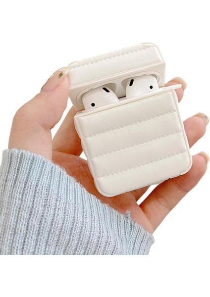 Apple Airpods için Şarj Lı 2016 2019 Airpods Kablosuz Şarj Lı 2019 Pu Deri Kaplamalı Tpu Anti Şok Koruyucu Kulaklık Kılıfı (Yurt Dışından)