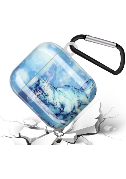 Apple Airpods için Şarj Lı 2016 2019 Kablosuz Şarj Lı Airpods 2019 Imd Desen Baskı Kancalı Kar Kurtlu Yumuşak Tpu Koruyucu Kulaklık Kılıfı (Yurt Dışından) fiyatları